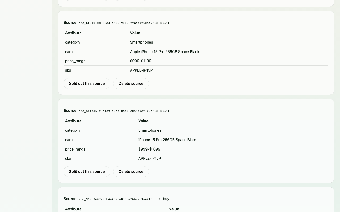 3-hop graph visualization from iPhone 15 Pro showing product constellation